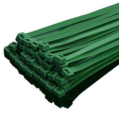 XINGO 12 Garden Green Zip Ties Heavy Duty 100 Pack, 120 LBS Tensile Strength, Premium Nylon Cable Wire Ties, Self-locking Plastic Ties for Indoor and Outdoor Use