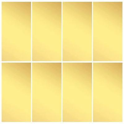 8 Pieces Brass Sheet, Brass Shim Stock Assortment, 6" Length x 3" Width, 0.001", 0.002", 0.004", 0.006", 0.008",0.012", 0.016", 0.02" Thickness, Metal Shim Stock