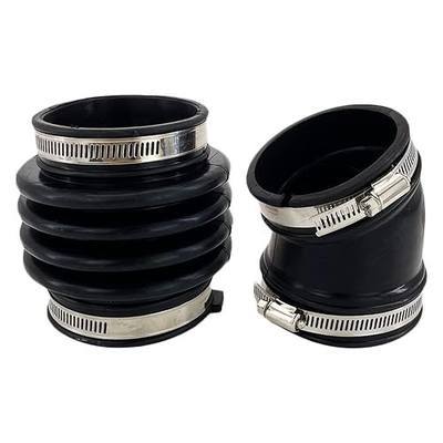 Air Intake Hose 16576-EG00A, 2-Pack Compatible with Infiniti M35 | 2pc rubber air intake boot duct with clamps replace 16576-AL50A; compatible with 06-08 Infiniti M35 3.5L