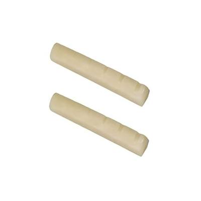 Miwayer 6 String YMH Acoustic Guitar Unbleached Bone Nut, Guitar Bridge Nuts, Cut from Whole Bones, 43x5x9mm (6 String YMH Guitar Nut 43mm 2 Pack)