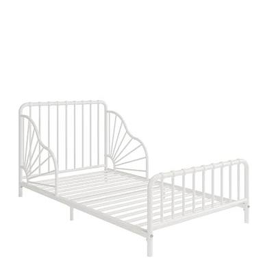 Little Seeds Quinn Whimsical Metal Toddler Bed, Off White