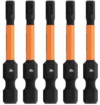 Hex 4mm Impact Driver Bit - Railer Allen Wrench Drill Hex Bits. 1/4 Quick Release S2 Steel 2 inch 4mm Hex Bits. (5 Pack)