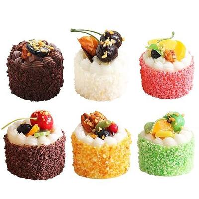 Joeabor 6 Pack Fake Cupcakes, Artificial Cupcakes for Display, Faux Cake Décor, Realistic Fake Artificial Food for Display, Fake Desserts Pastries for Decoration