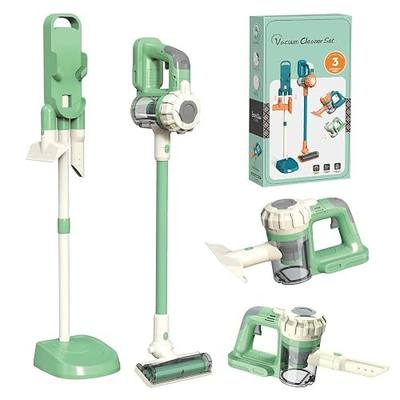 3-in-1 Kids Vacuum that Really Works, Toddler Toy Vacuum Cleaning Set for Children Aged 3+, Fun Kids Working Toy Vacuum Cleaner with Working Suction for Realistic Play (630Green)