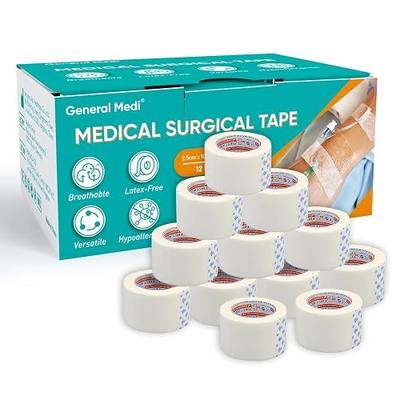 General Medi Soft Paper Surgical Tape 1" x 10.9 Yards, Gentle Adhesion (12 Rolls)