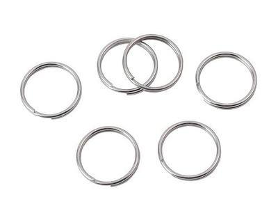 1/2 Inch Split Key Rings,Stainless Steel Dogs Cats ID Tag Mini Thick Keyrings,16mm Small Key Chain Ring for Dogs Tag,Craft,Car Keys,Women and Men Car Key Rings - Pack of 50 Pcs