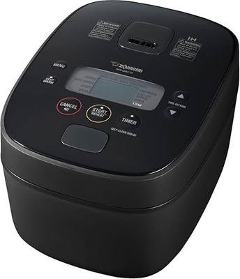 Zojirushi Nw QAC10 5.5 Cup Induction Rice Cooker and Warmer (Black) | 5.5-Cup Ih Rice Cooker, Spherical Double-Nonstick Pan, Multi-Menu, Quinoa, Oatmeal, Steam Tray, Spatula, Measuring Cup