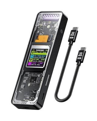 DOCKCASE Explorer Edition M.2 NVMe SSD Enclosure,Support 10s PLP Prevents Write Data Loss,USB 3.2 Gen 2 Type-C (10 Gbps), fits NVMe PCIe,Size 2230/2242/2260/2280,Support M-Key B+M Key UASP