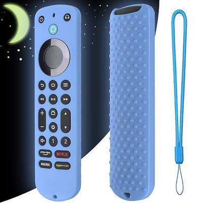 Silicone Cover for Voice Remote Pro 2022, Silicone Case Cover for Voice Remote Pro 2022 with Lanyard (Glow Blue)