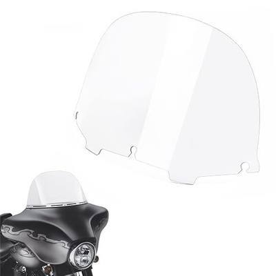 Amazicha Clear 13" Windshield Round Windscreen Wind Splitter Wind Deflector Compatible for 1996-2013 Harley Davidson Touring Electra Glide Ultra Classic Street Glide Ultra limited Tri Glide FLHT FLHX