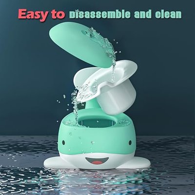 Dchola Baby Potty Training Toilet 2 in 1 Baby Transition Toilet Chair, Baby Seat with Splash Guard, Anti-Slip for 1 2 3 Year Old Toddlers & Kids Boys Girls Indoor & Outdoor (Green)