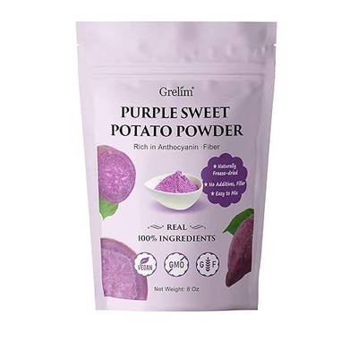 Grelim Premium Purple Sweet Potato Powder 8 Oz, Pure Natural Ube (Purple Yam) Powder Gluten Free Vegan Non-GMO 227g