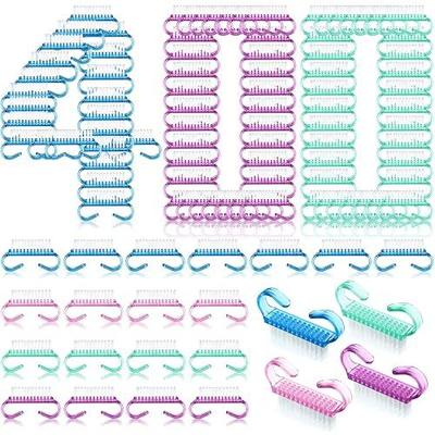 Bokon 400 Pcs Handle Grip Nail Brush Bulk Hand Fingernail Scrub Cleaning Brushes for Toes and Nails Cleaner, Pedicure Scrubbing Tool Kit for Men and Women(Multicolor)