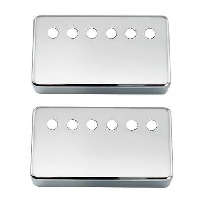 Musiclily Pro 49.2mm Nickel Silver Alloy Humbucker Pickup Covers Set for American made Electric Guitar, Chrome (Set of 2)