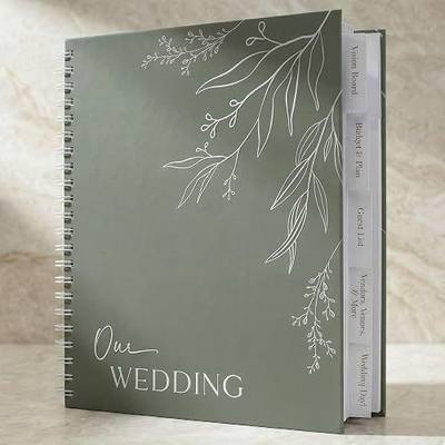 Beautiful Minimalistic Wedding Planner Book and Organizer - Enhance Excitement and Makes Your Countdown Planning Easy - Unique Engagement Gift for Newly Engaged Couples, Future Brides and Grooms