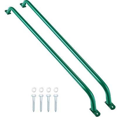 Lounsweer 2 Pcs,39 Inch Playground Safety Handles, Long Grab Bars,Green | Playhouse Ladder Handles, Treehouse Accessories, Rock Climbing Wall, Metal Grab Bars, Safety Handrails, Playground Equipment