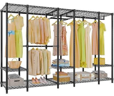 VIPEK V50 Heavy Duty Clothes Rack, Extra Large Freestanding Garment Rack with Adjustable Shelves, Open Closet Storage System for Bedroom, Reach-in/Walk-in Closet, 1300 lbs Capacity, Black