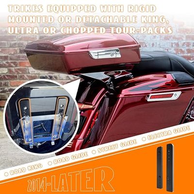 Adjustable 1"-3" Trunk Luggage Relocator Extender Kit Mount Plate Compatible with Harley Touring Electra Glides Road Glides Road Kings Street Glides Trikes 2014-2026