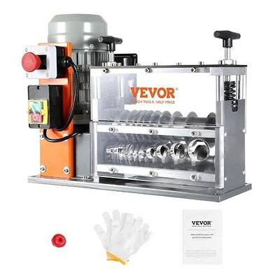 VEVOR Electric Wire Stripping Machine, 0.06''-1.57'' Automatic Wire Stripper Machine, 750 W, 98 ft/min Wire Stripper with Visible Stripping Depth Reference, 10 Channels Electric Wire Strip Machine
