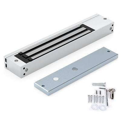 Magnetic Lock, 600LBS 280kg Holding Force Electromagnetic Lock, DC 12V Fail-Safe Mode Access Control System, Outswing Door Security