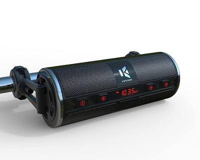 KSPEAKER Motorcycle Speakers Bluetooth Waterproof Radio Audio System Built-in Amplifier, 3 Inch Metal Mp3 Player, Great for ATV, Scooter Bike,12 Volt Vehicle, K2BL