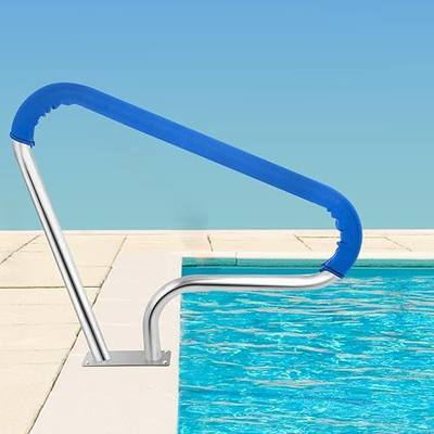 39x32 Inground Pool Rail w/Cover, 304SS Pool Handrail for Swimming Pool