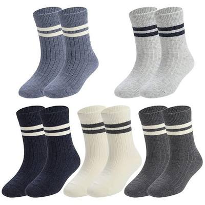 Boys Socks,Athletic Socks for boy 4-12 Years,Pack of 5 Pairs Dress socks