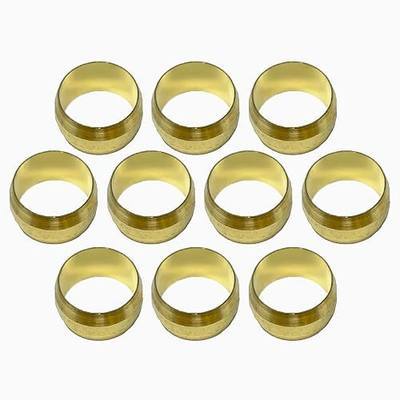 Brass Compression Fitting Ferrule Sleeve Tube Fitting (3/4" Tube OD) Air Condition Refrigeration- 10 PK - Anillo de Compresion Para Tuberia