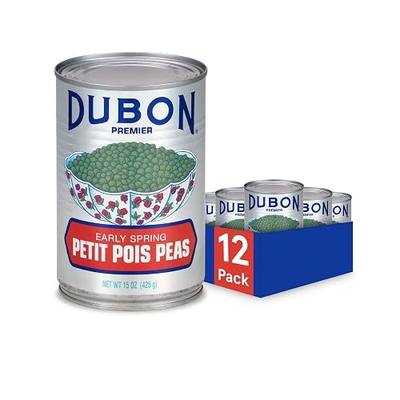 Dubon Premier Early Spring Petit Pois Peas, 15 oz (Pack of 12) | Canned Vegetables, Source of Plant Based Protein and Fiber, Gluten Free