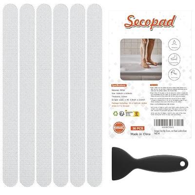 Secopad 36PCS Non Slip Bathtub Stickers, Shower Floor Non Slip Grip Stickers with Premium Scraper