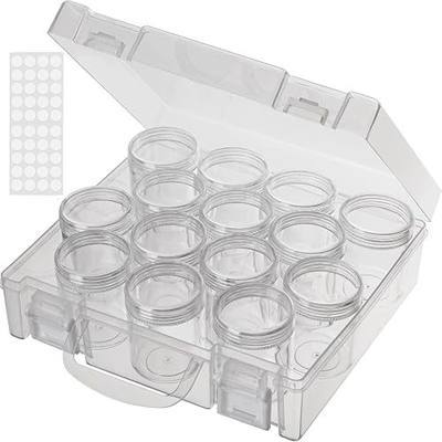 Bead Organizer, Diamond Art Storage Boxes, 14 Grids Clear Bead Storage Containers Diamond Painting Accessories Storage Boxes Small Storage Container for Beads Seeds Glitter Rhinestones (1 Pack)