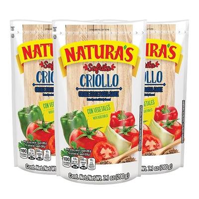 NATURA'S Sofrito Criollo Sauce, Natural Vegetable Pasta Sauce in 7.1oz. Easy-Open Pouch (Pack of 3)