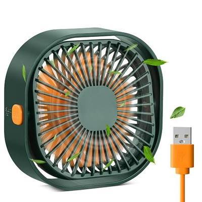 RJVW 4 Inch Small USB Desk Fan, 3-Speed & 360°Rotatable Cooling Fan | USB-Powered Desktop Fan for Home Office Bedroom Dorm Indoor Outdoor Summer Gift