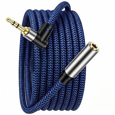 3FT 3.5mm Audio Extension Cable, 90-Degree Right Angle Aux Extender Cord (Male to Female), Nylon Braided TRS Stereo Audio Jack Adapter for Car, PC, Speakers, Headphones (No Mic Support)