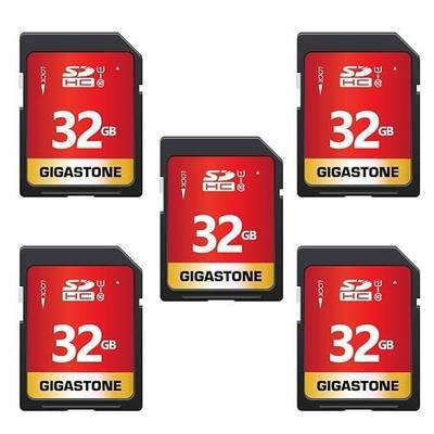 GIGASTONE 32GB SD Card 5-Pack UHS-I U1 Class 10 SDHC Memory Card High-Speed up to 80MB/s Full HD Video Compatible with Digital Camera, SPYPOINT TACTACAM WOSPORTS Trail Camera, with 5 Mini Cases