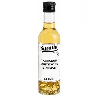 Sanniti French Tarragon White Wine Vinegar, 8.5 fl oz – Aromatic Herb-Infused Vinegar | Gourmet European Pantry Staple