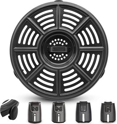 GCQ Air Fryer Tray Replacement for Ninja Air Fryer AF101 4 QT AF161 Max XL AF150 XL 5.5 Quart, 8.2'' Round Food Grade Air Fryer Grill Pan Tray Plate Accessories Rack Parts,Dishwasher Safe