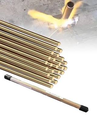 Brazing Rods, 25 Rods Brass Brazing Rod, Brass Solder 1/16" X 9.84" | Brass Brazing Rods, Brazing Copper Alloy and Steel