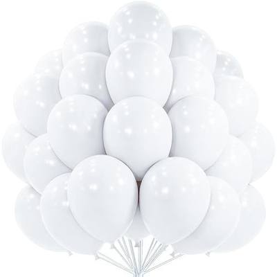 PartyWoo White Balloons 100 pcs 12 Inch Latex Helium Pastel White Balloons for Wedding Baby Shower Birthday Bridal Shower Graduation Engagement Princess Anniversary Party Decorations White-Y13