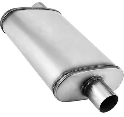Mufflers DeepTone 2.25 inch Universal Exhaust Muffler,2.25" Muffler Straight-Through Performance with Stainless Steel muffler for Cars, Trucks(2.25''Inlet/Outlet)