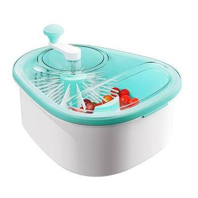 JOYMOOP JOYLOOP Fruit Cleaner Spinner, Large Produce Rinse Bowl with Drain Basket, Vegetable Scrubber for Berries, Grapes, Salad and Vegetables