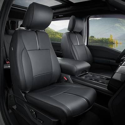 for Ford F150 Seat Covers 2015-2023 2024 2025 2026,Full Set Leather Waterproof Black Trucks Pickup Seat Covers Custom Fit for Ford F150 Accessories,Car Seat Cover for SuperCrew/CrewCab(XL,XLT)