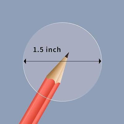 1.5 Inch Round Clear Transparent Package Envelope Mail Wafer Seal Sticker Labels (550 PCS,1 ROLL)
