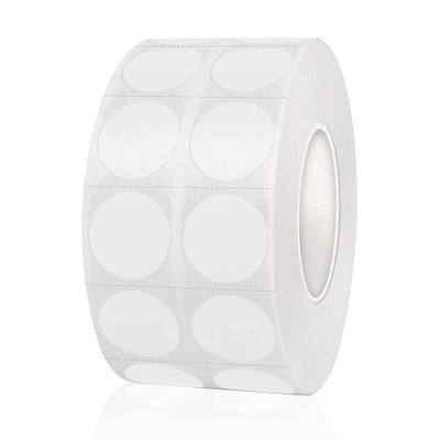 2000 Pieces 0.5 Inch Round Color Coding Labels,Circle Dot Stickers Used for Classroom Office and More,Easily Writable with Perforation Line (White)