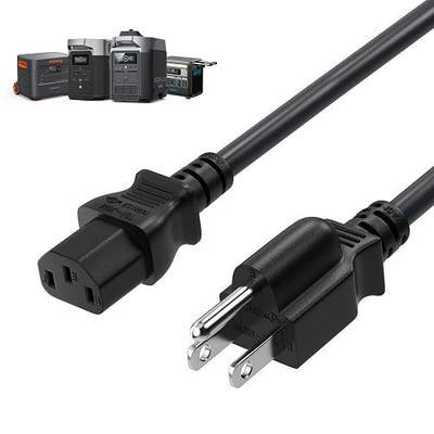 Heavy-Duty Power Station Charging Cable, 14AWG Fast Charger Cable for Jackery Explorer 2000/1500/1000 Pro,Ecoflow Delta/River Series,Bluetti EB3A;Anker 757/767, 125V 15A Universal AC Power Cord(6FT)