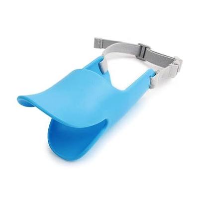 Anti Bite Duck Mouth Shape Dog Mouth Covers Anti-Called Muzzle Masks Pet Mouth Set Bite-Proof Silicone Material (Blue, S)