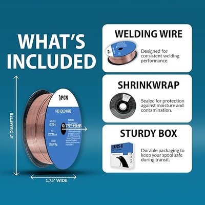 PGN ER70S-6 .030" Solid MIG Welding Wire - 2lb Spool
