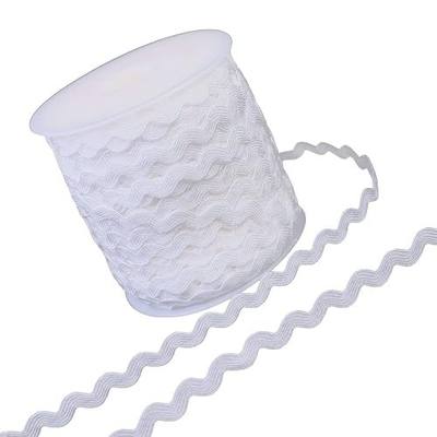 Rick Rack Wave Bending Fringe Trim 40 Yards White Lace Ribbon RIC Rac Trim for Sewing Clothes Gift Wrapping Home Party Decoration