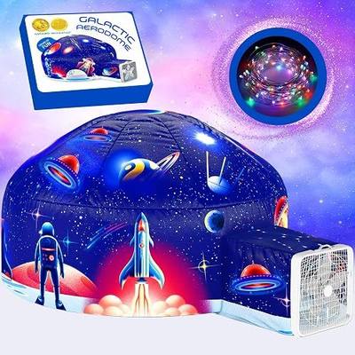W&O Galactic Inflatable Fort with LED Lights - Fan Not Included | Galactic Aerodome with LED Lights, Inflates in Seconds, Easy Entry/Exit & Immersive Astronaut Play. Great Gift, Ages 3-12