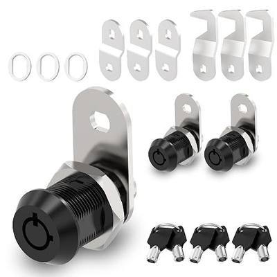 Jayseon 3 Pack RV Storage Lock, 5/8" Cabinet Locks with Keys, Cam Lock Keyed Alike RV Locks for Storage Door, Zinc Alloy